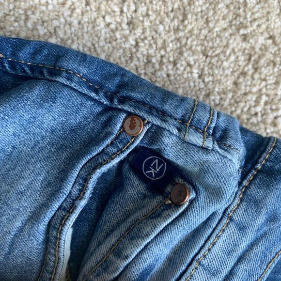 Zara Kids Authentic Denim Jeans W/ Zipper Pocket & Red Stitching Size 13/14 Blue - Picture 7 of 11